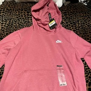 Pink Nike cowl hooded sweatshirt